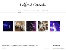 Tablet Screenshot of coffeeandconcerts.com